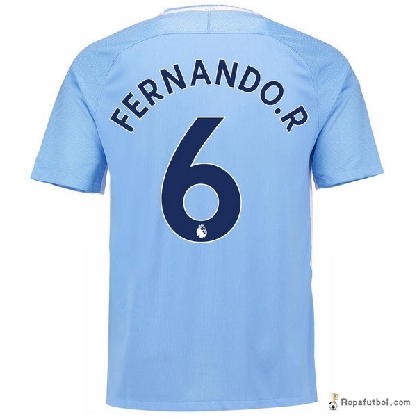 Camiseta Manchester City Replica Primera Ropa Fernando.R 2017/18